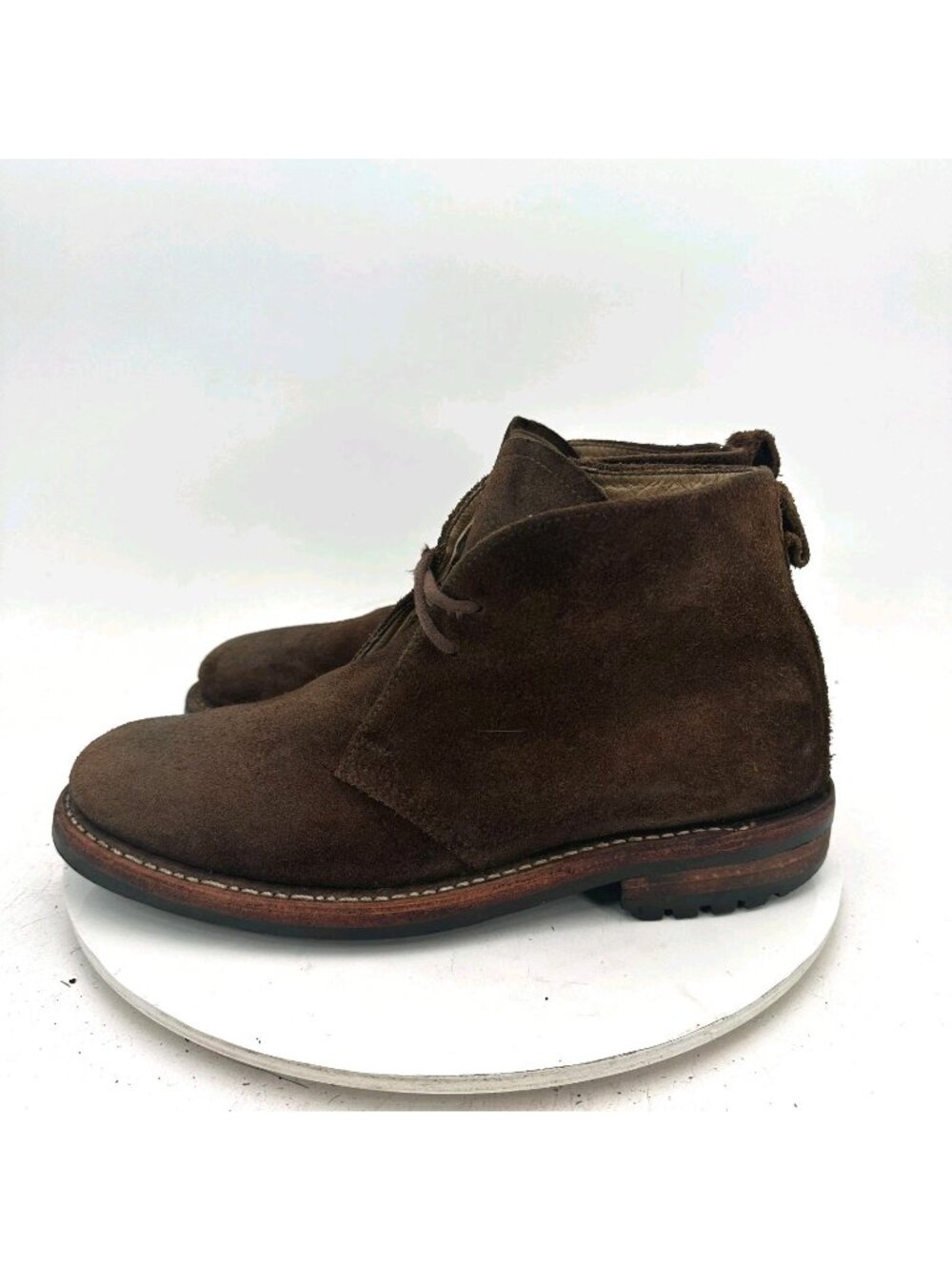 Dayton Men Size 8E Dark Brown Suede Itshide Commando Style Sole Chukka Boot